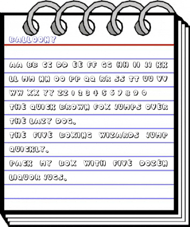 Balloony Regular animated font preview Balloony Regular animated font preview
