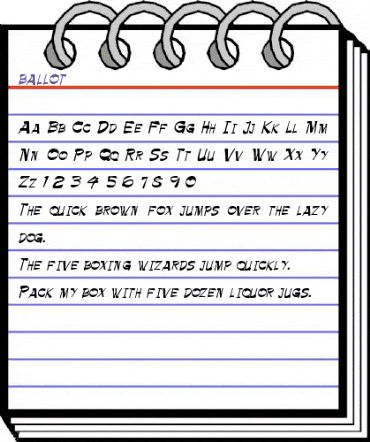 ballot Regular animated font preview