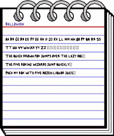 Ballowien Regular animated font preview Ballowien Regular animated font preview
