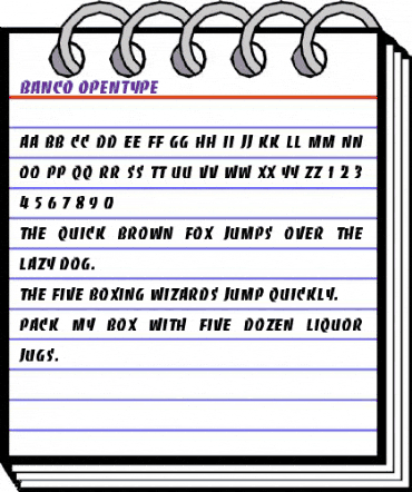 Banco Regular animated font preview Banco Regular animated font preview