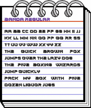Banda Regular animated font preview Banda Regular animated font preview
