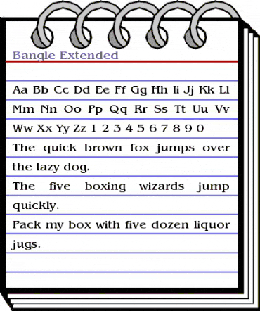 Bangle-Extended Normal animated font preview