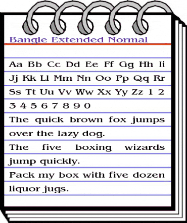 Bangle Extended Normal animated font preview