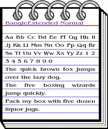 BangleExtended Normal animated font preview