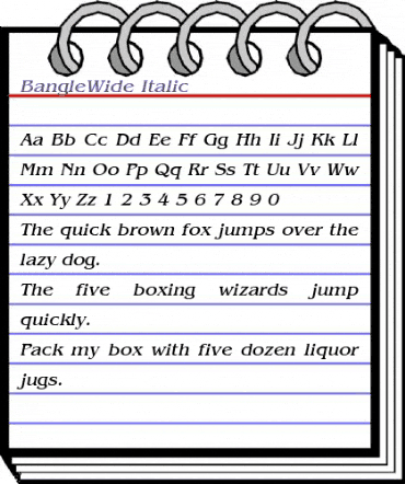 BangleWide Italic animated font preview BangleWide Italic animated font preview