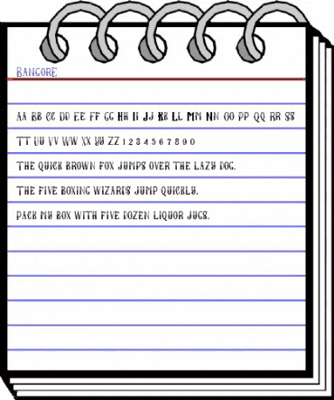 BangorE Regular animated font preview