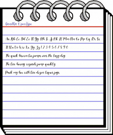 banitha Regular animated font preview banitha Regular animated font preview