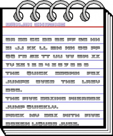 Banjin Scanlines Chrome Regular animated font preview