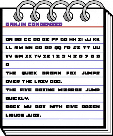 Banjin Condensed Condensed animated font preview Banjin Condensed Condensed animated font preview