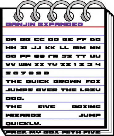 Banjin Expanded Expanded animated font preview Banjin Expanded Expanded animated font preview