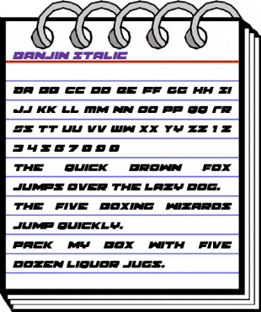 Banjin Italic Italic animated font preview Banjin Italic Italic animated font preview