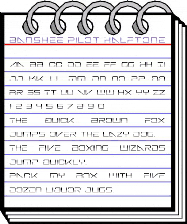Banshee Pilot Halftone Regular animated font preview Banshee Pilot Halftone Regular animated font preview