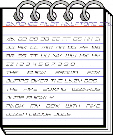 Banshee Pilot Halftone Italic Italic animated font preview Banshee Pilot Halftone Italic Italic animated font preview