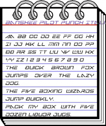 Banshee Pilot Punch Italic Italic animated font preview Banshee Pilot Punch Italic Italic animated font preview