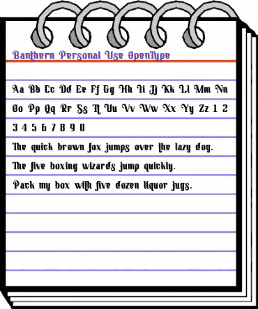 Banthern Personal Use Regular animated font preview Banthern Personal Use Regular animated font preview