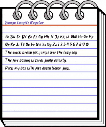 Banyu langits Regular animated font preview Banyu langits Regular animated font preview
