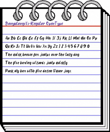 Banyu langits Regular animated font preview Banyu langits Regular animated font preview