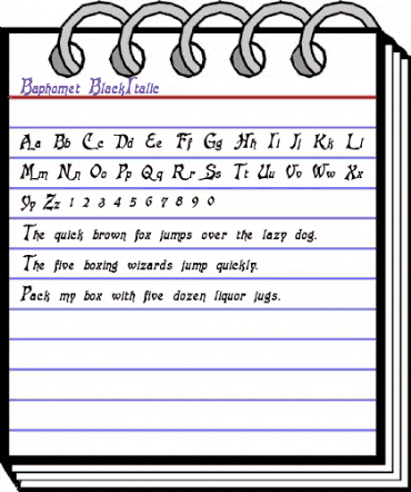 Baphomet BlackItalic animated font preview Baphomet BlackItalic animated font preview