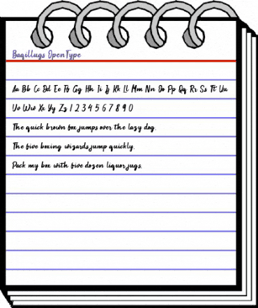 Baqillugs Regular animated font preview Baqillugs Regular animated font preview