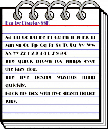 BarbeDisplaySSK Regular animated font preview BarbeDisplaySSK Regular animated font preview