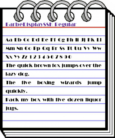 BarbeDisplaySSK Regular animated font preview BarbeDisplaySSK Regular animated font preview