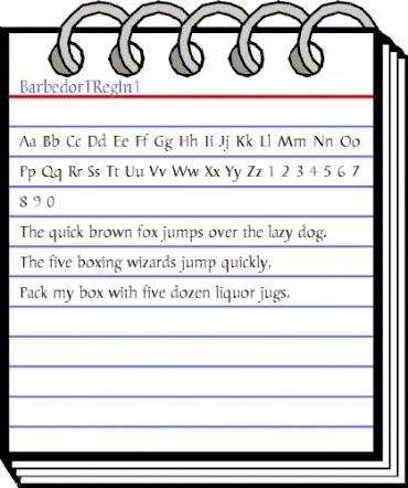 BarbedorTRegIn1 Regular animated font preview BarbedorTRegIn1 Regular animated font preview