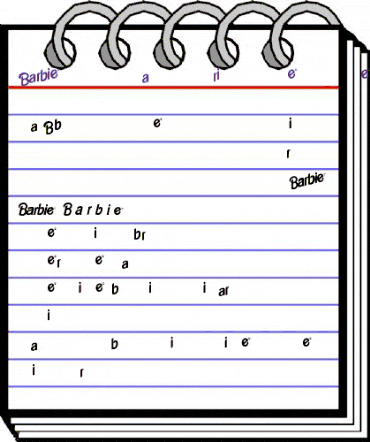 BarbieLogo SansScript animated font preview