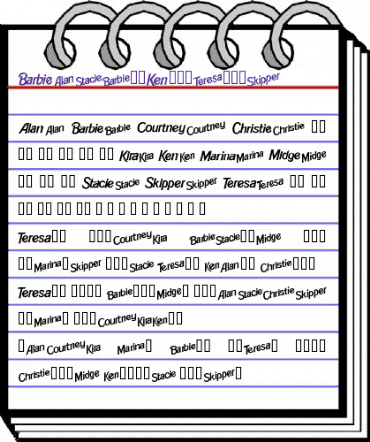 BarbieLogotypes Regular animated font preview BarbieLogotypes Regular animated font preview