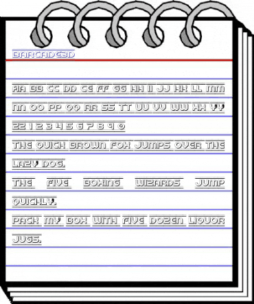 Barcade 3D Regular animated font preview Barcade 3D Regular animated font preview