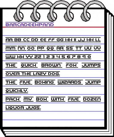 Barcade Expanded Expanded animated font preview Barcade Expanded Expanded animated font preview