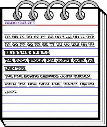 Barcade Leftalic Italic animated font preview Barcade Leftalic Italic animated font preview