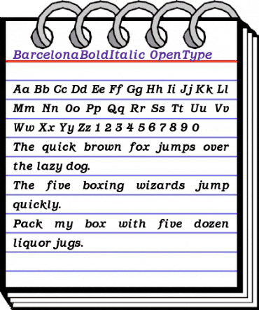 Barcelona BoldItalic animated font preview Barcelona BoldItalic animated font preview