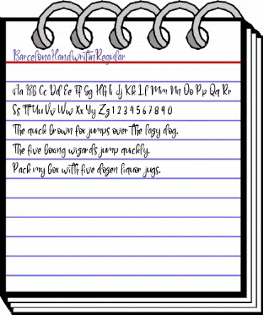 Barcelona Handwritin Regular animated font preview