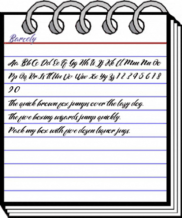 Barcely Regular animated font preview