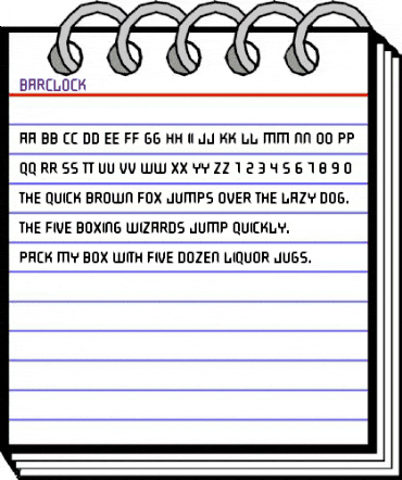 BarClock Normal animated font preview BarClock Normal animated font preview