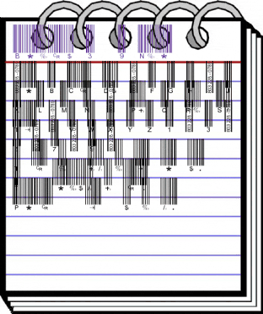 Barcode 3 of 9 Regular animated font preview Barcode 3 of 9 Regular animated font preview