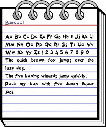 Barcool Regular animated font preview