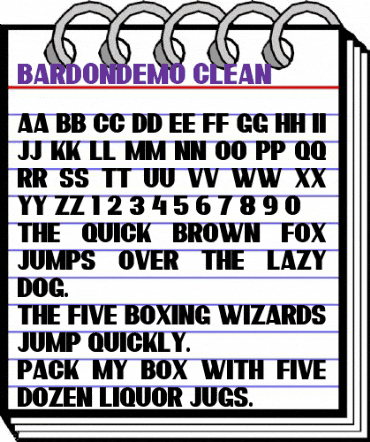 Bardon Demo Clean animated font preview Bardon Demo Clean animated font preview