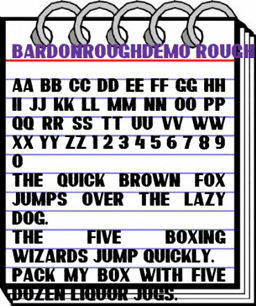 Bardon Rough Demo Rough animated font preview