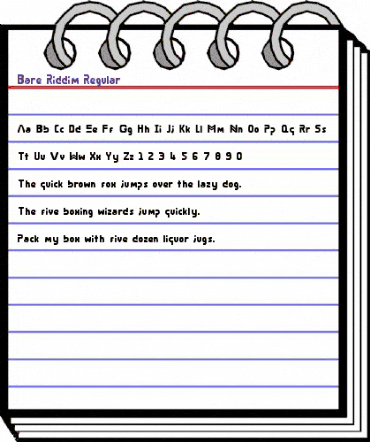 Bare Riddim Regular animated font preview