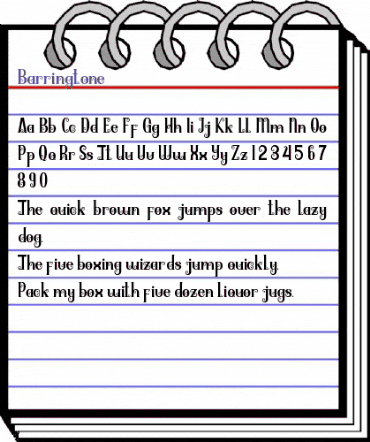 Barringtone Regular animated font preview