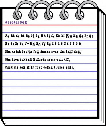 BaseFontSix Regular animated font preview BaseFontSix Regular animated font preview