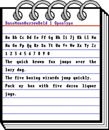 BaseMono Bold animated font preview