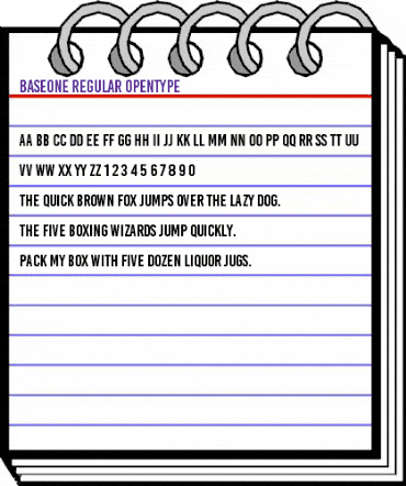 BaseOne Regular animated font preview