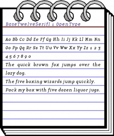 BaseTwelve SerifI animated font preview