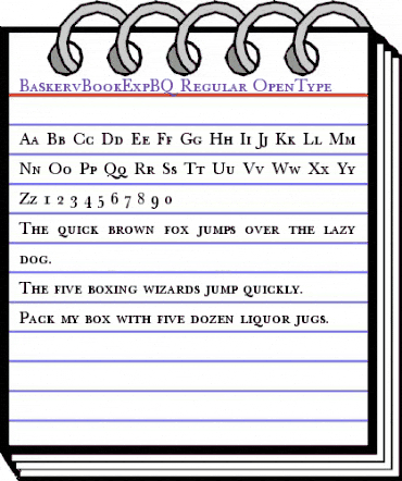 Baskerville Book Expert BQ Regular animated font preview