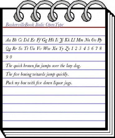 Berthold Baskerville Book Italic animated font preview Berthold Baskerville Book Italic animated font preview