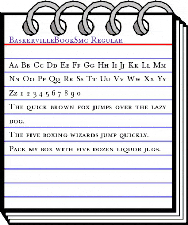 BaskervilleBookSmc Regular animated font preview