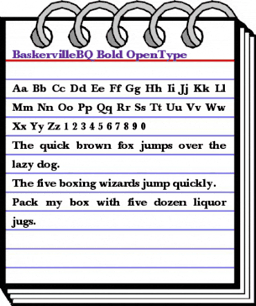 Baskerville BQ Regular animated font preview