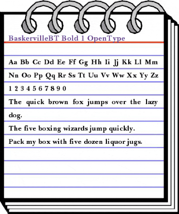 Baskerville Bold animated font preview Baskerville Bold animated font preview